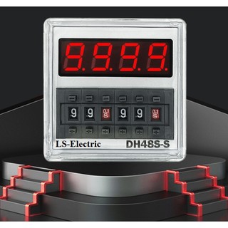 Rơle thời gian timer hẹn giờ ls-electric dh48s-s relay thời gian công tắc hẹn giờ dh48s tặng kèm đế