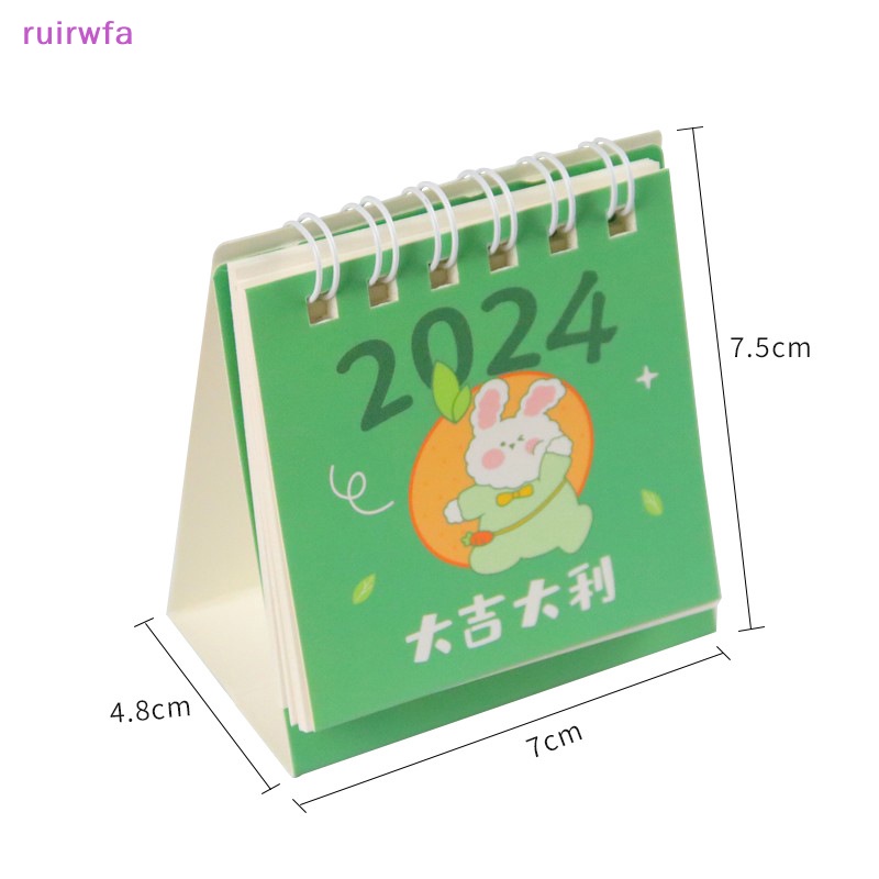 Ruirwfa Lịch Năm 2024 mini Để Bàn Trang Trí Văn Phòng / Trường Học Mới