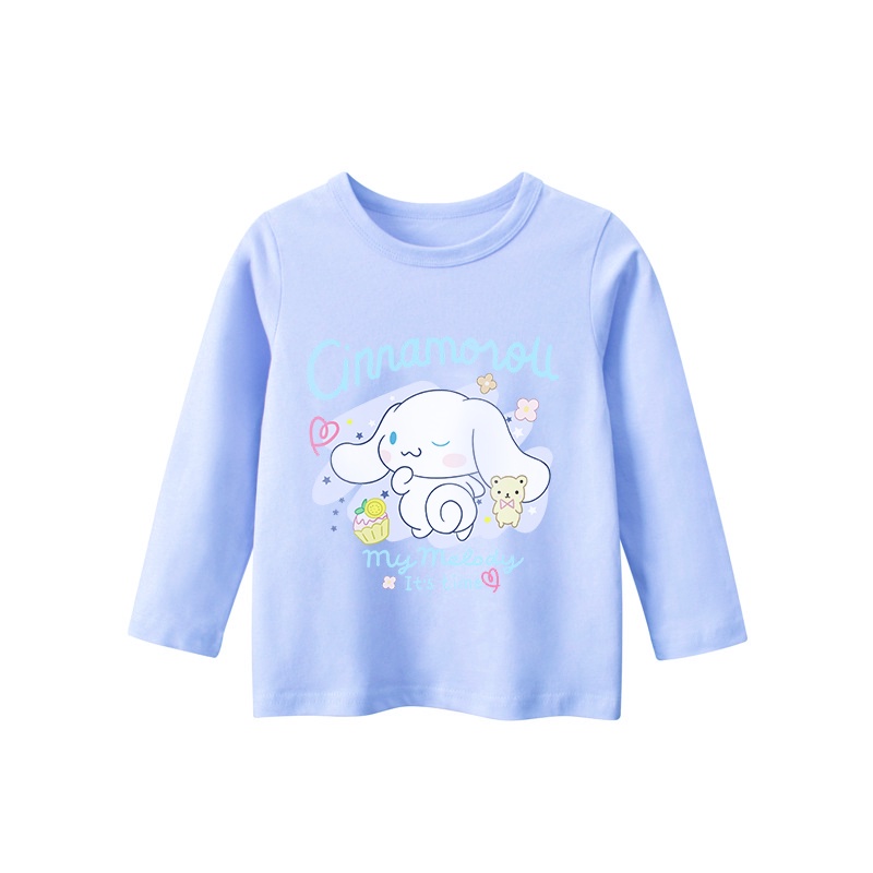 Áo Thun cotton Thoải Mái In Họa Tiết Hoạt Hình Phong Cách Hàn Quốc 2023 Cho Bé Gái