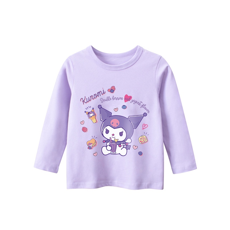 Áo Thun cotton Thoải Mái In Họa Tiết Hoạt Hình Phong Cách Hàn Quốc 2023 Cho Bé Gái