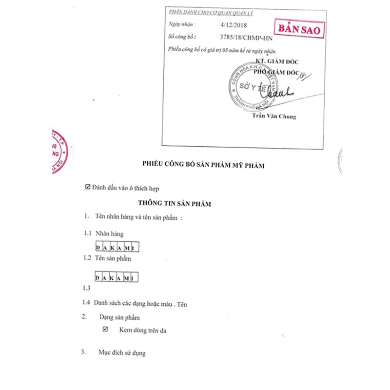 Huamai  Kem Face Dakami K White Dưỡng Trắng Chống Lão Hóa