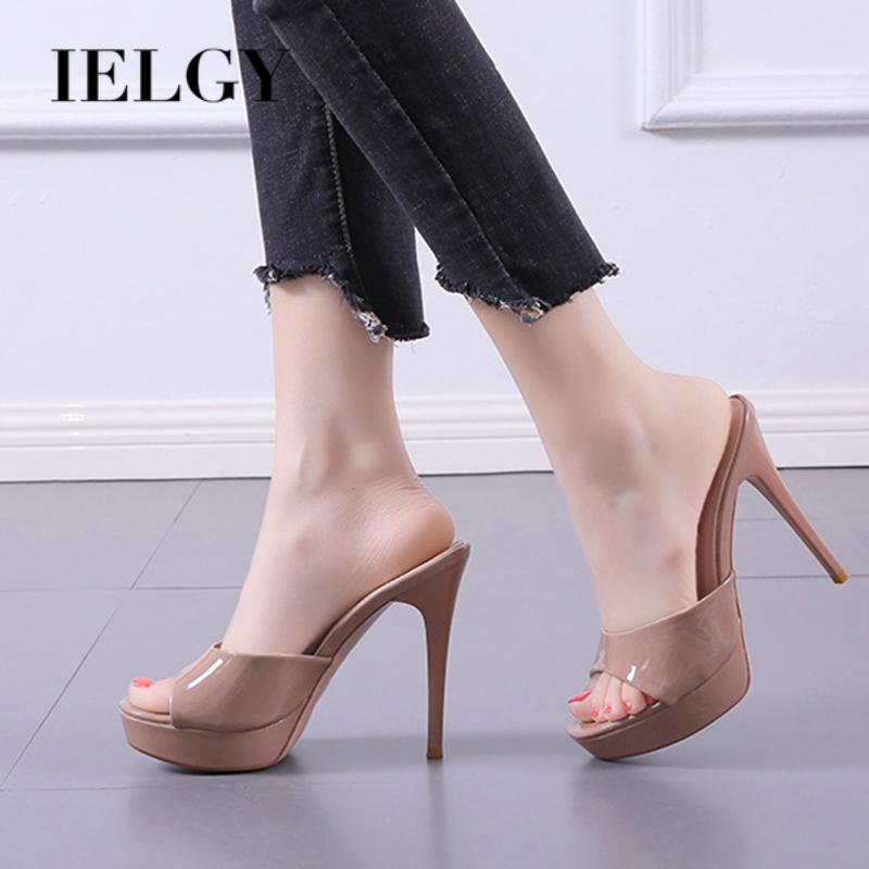 Ielgy high heels women's non-slip sandals with thick bottom fish mouth giày cao gót siêu cao