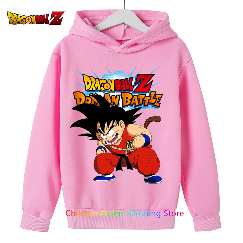 4-14 tuổi in hình cô gái bé trai vegeta goku dragon ball hoodies thanh thiếu niên quá khổ áo khoác mùa xuân thu quần áo trẻ em