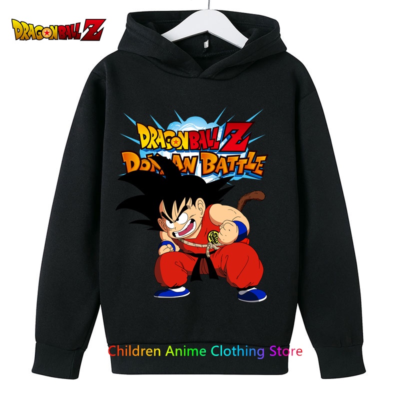 4-14 tuổi in hình cô gái bé trai vegeta goku dragon ball hoodies thanh thiếu niên quá khổ áo khoác mùa xuân thu quần áo trẻ em