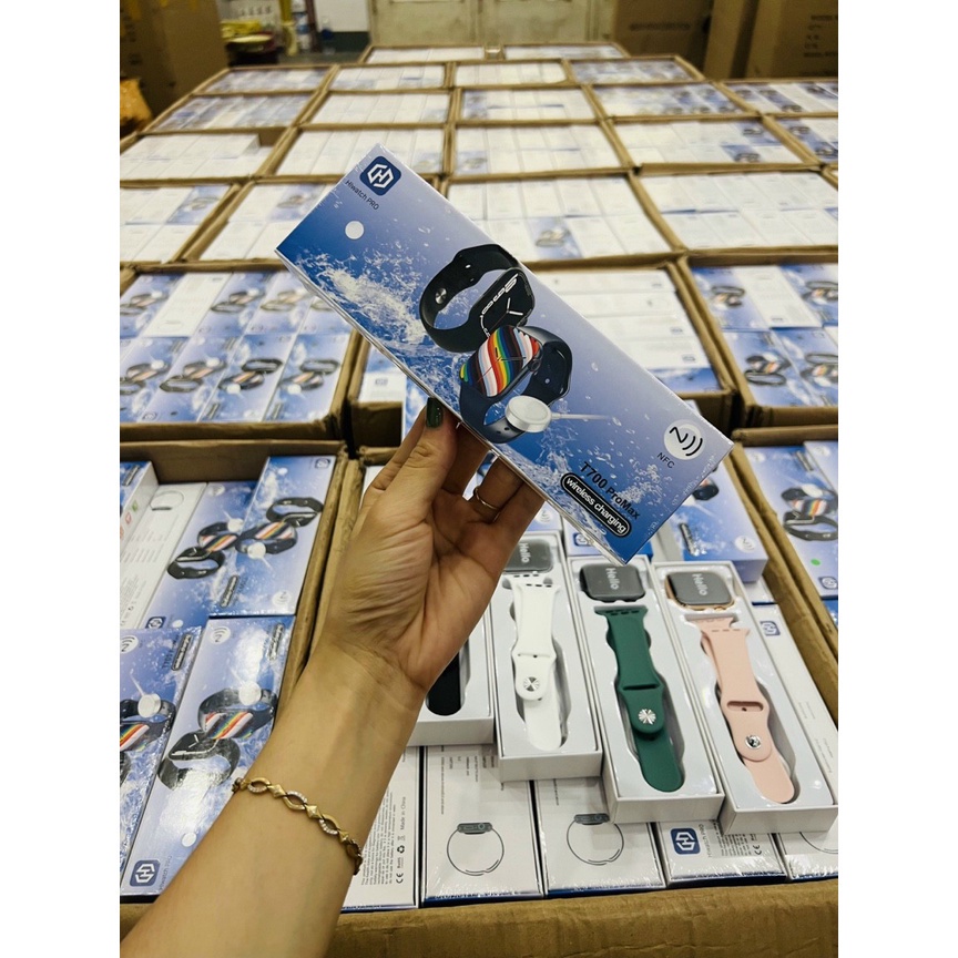 Đồng Hồ Thông Minh Smartwatch Nam Nữ T700 Pro Max Hiwatch Viền Thép - Cảm Ứng Mượt Mà - Nghe Gọi - Kháng Nước IP68