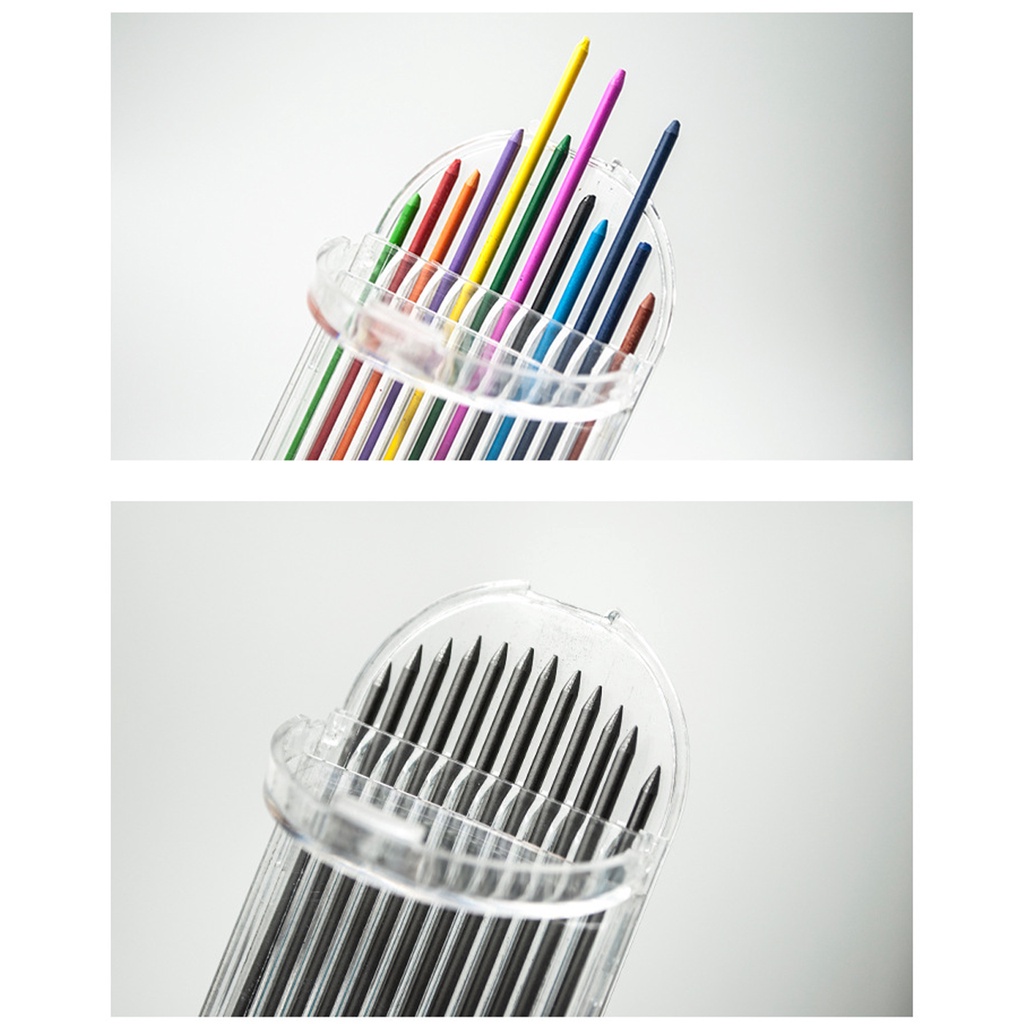 Chì thay thế bút chì màu dầu chì đen 2b bút chì cơ khí 2.0mm văn phòng phẩm sinh viên sáng tạo wj368