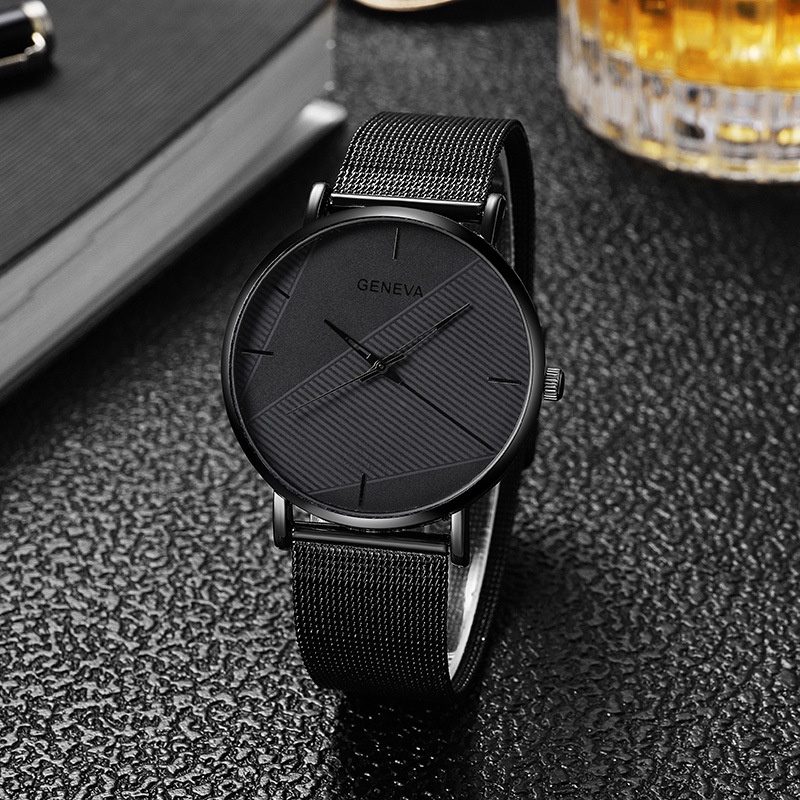 Set 3 Đồng Hồ Đeo Tay Màu Đen Thời Trang Cho Nam