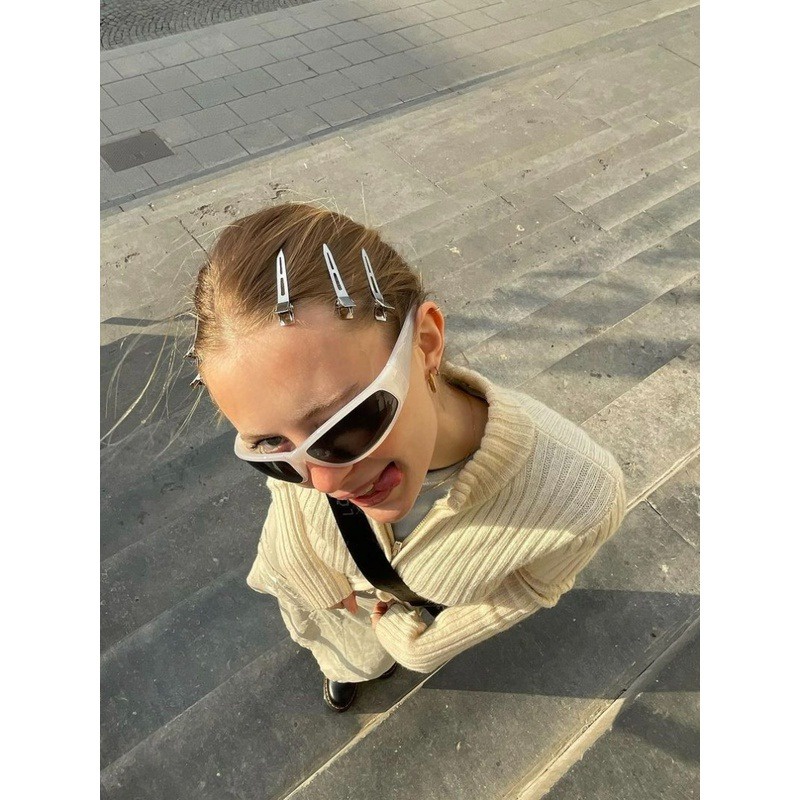 Ahellogirl 1 cái kim loại kẹp tóc trang điểm chuyên nghiệp 9cm