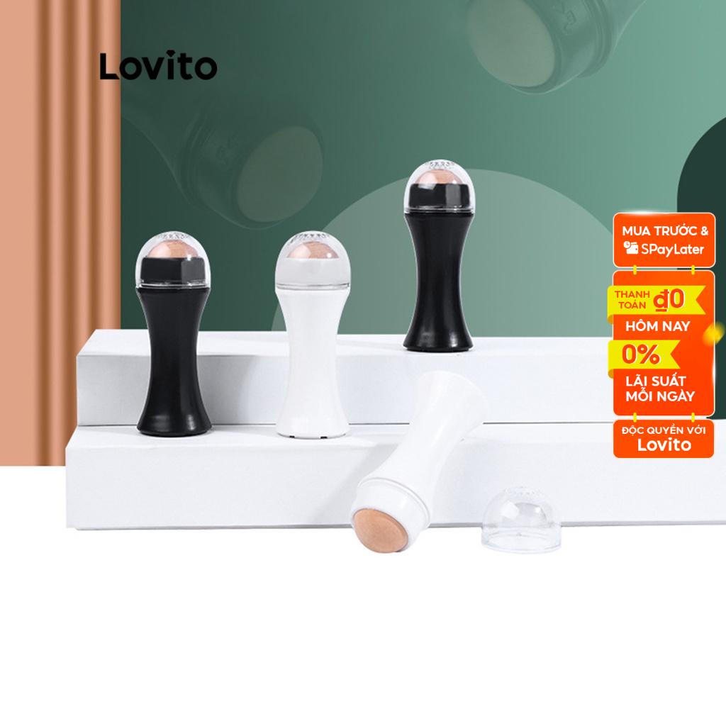 Con lăn giấy thấm dầu LOVITO loại bỏ dầu thừa ngay lập tức tái sử dụng được kiềm dầu làm sáng da L48MU003 (đen/ trắng)