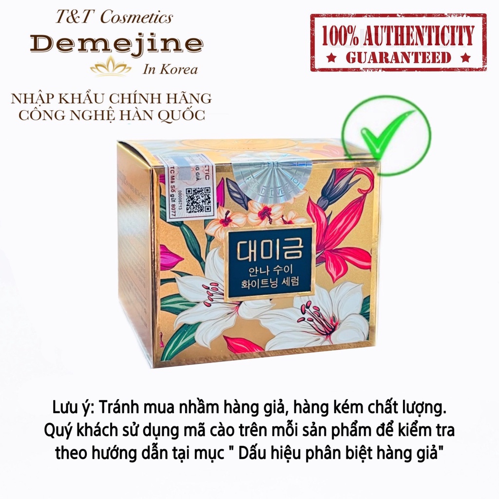 Sỉ 71k, Kem Face DEMEJINE T&T HÀN QUỐC 20gr chính hãng