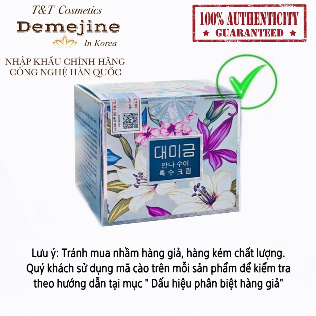 Sỉ 71k, Kem Face DEMEJINE T&T HÀN QUỐC 20gr chính hãng