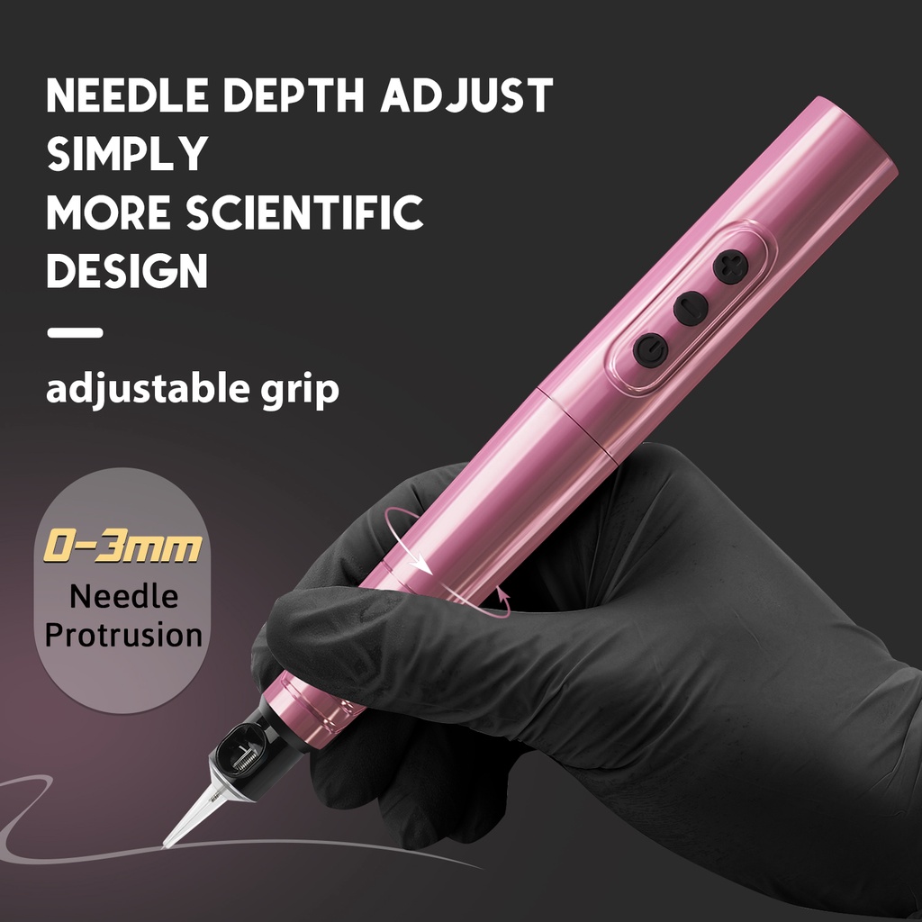 1800mah công suất lớn pmu tattoo pen máy với rca adapter 3.0mm storke trọng lượng nhẹ trang điểm vĩnh viễn không dây rotary pen máy