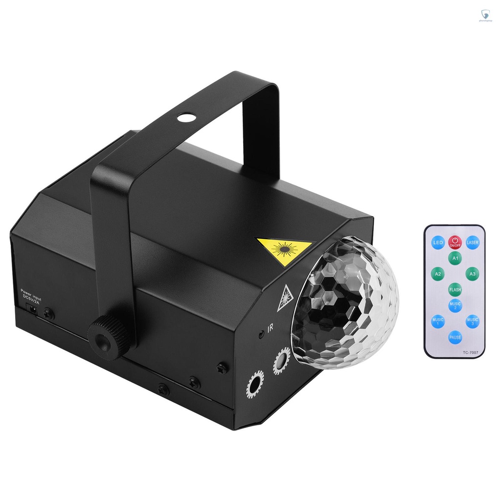 Đèn led Chiếu Hiệu Ứng Ánh Sáng Tự Động Có Âm Thanh Với Tay Cầm Hình Chữ u Cho Sân Khấu Tiệc ktv bar