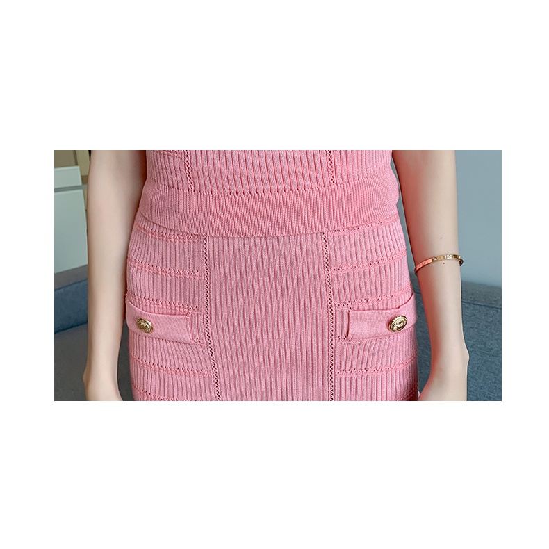 Bộ Áo Sát Nách + Chân Váy Thời Trang Quyến Rũ Cho Nữ 0377