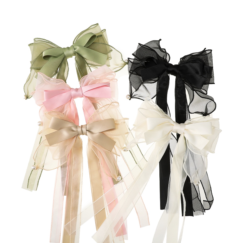 Kẹp Tóc Nơ Ruy Băng Lớn Thời Trang Cho Nữ CHLINS