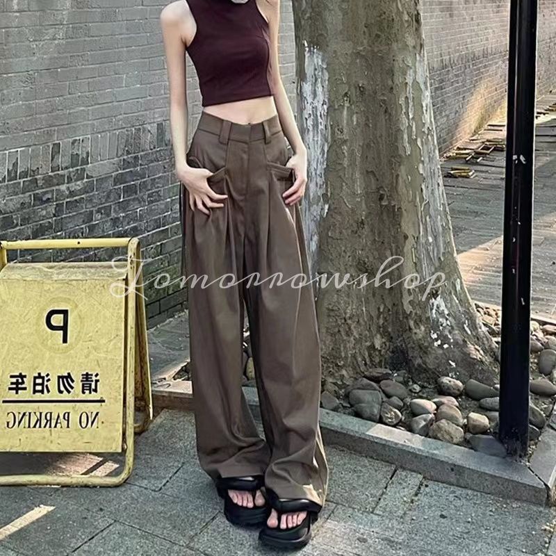 Tomorrow Quần Dài Dáng Rộng Thoải Mái Phong Cách Hàn Quốc Thời Trang Cho Nữ tjl028