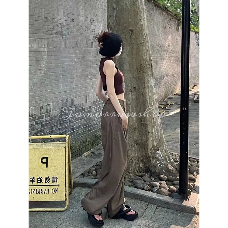 Tomorrow Quần Dài Dáng Rộng Thoải Mái Phong Cách Hàn Quốc Thời Trang Cho Nữ tjl028