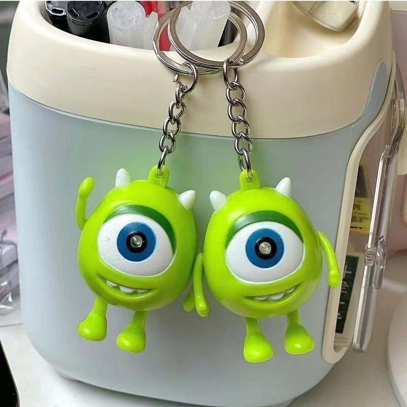 Disney Móc Khóa Búp Bê Hình Nhân Vật mike i love you Mắt To Có Đèn led Phát Sáng Quà Tặng Giáng Sinh Cho Trẻ Em