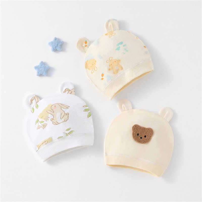 Mũ beanie cotton Một Lớp Mềm Mại Thoải Mái Thời Trang Mùa Xuân Dành Cho Trẻ Sơ Sinh