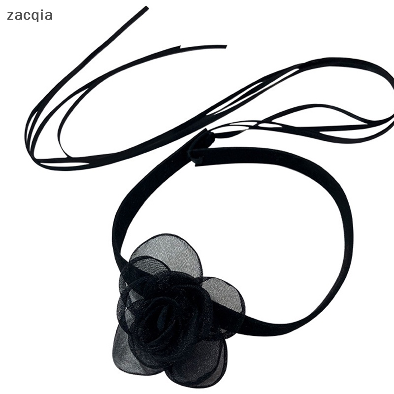 Vòng Cổ Dây Ruy Băng Dài Thắt Nơ Hoa Đơn Giản vn