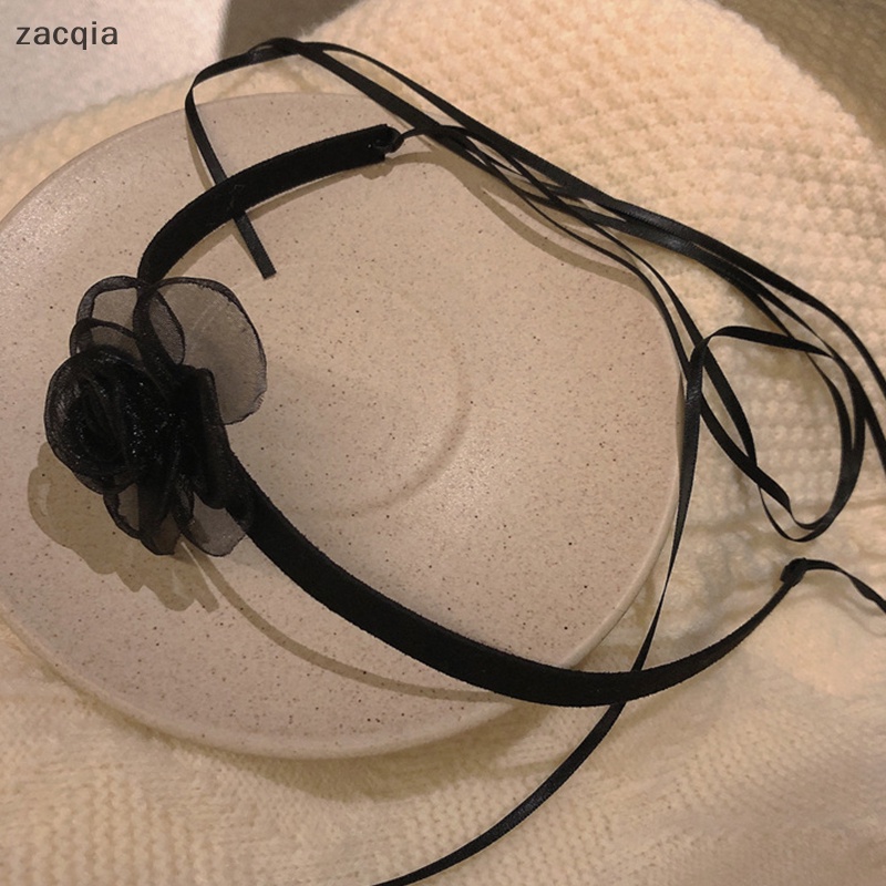 Vòng Cổ Dây Ruy Băng Dài Thắt Nơ Hoa Đơn Giản vn