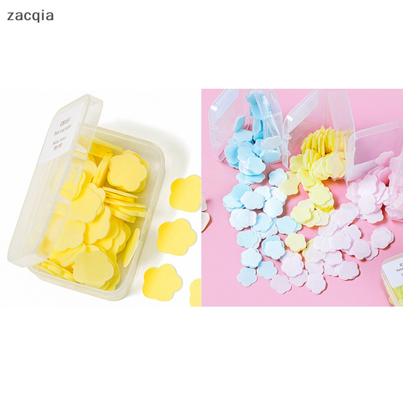 Hộp 100 Xà Phòng Giấy Hình Bông Hoa mini Dùng Một Lần