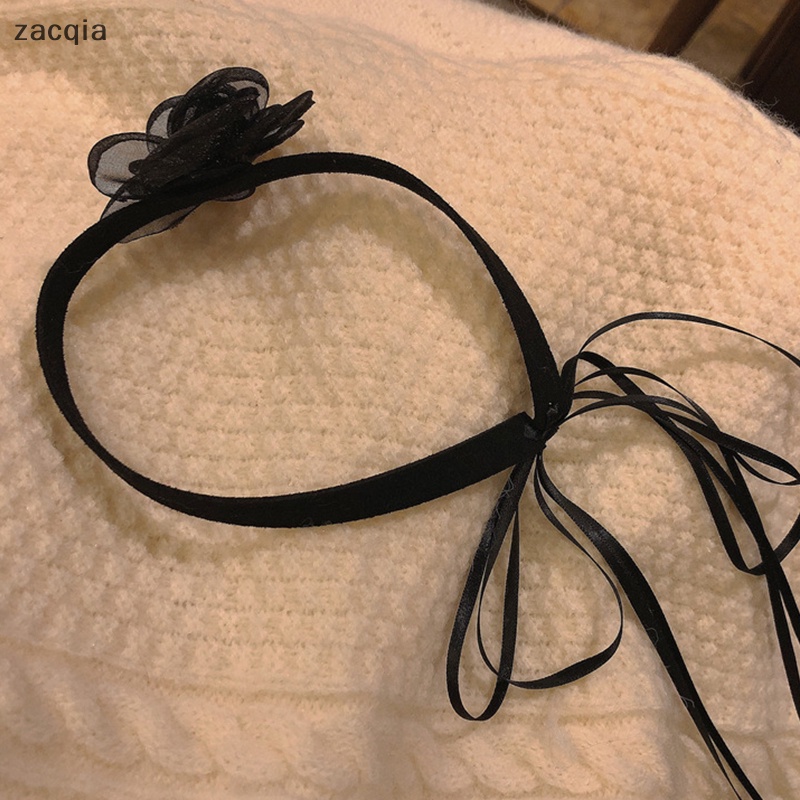 Vòng Cổ Dây Ruy Băng Dài Thắt Nơ Hoa Đơn Giản vn