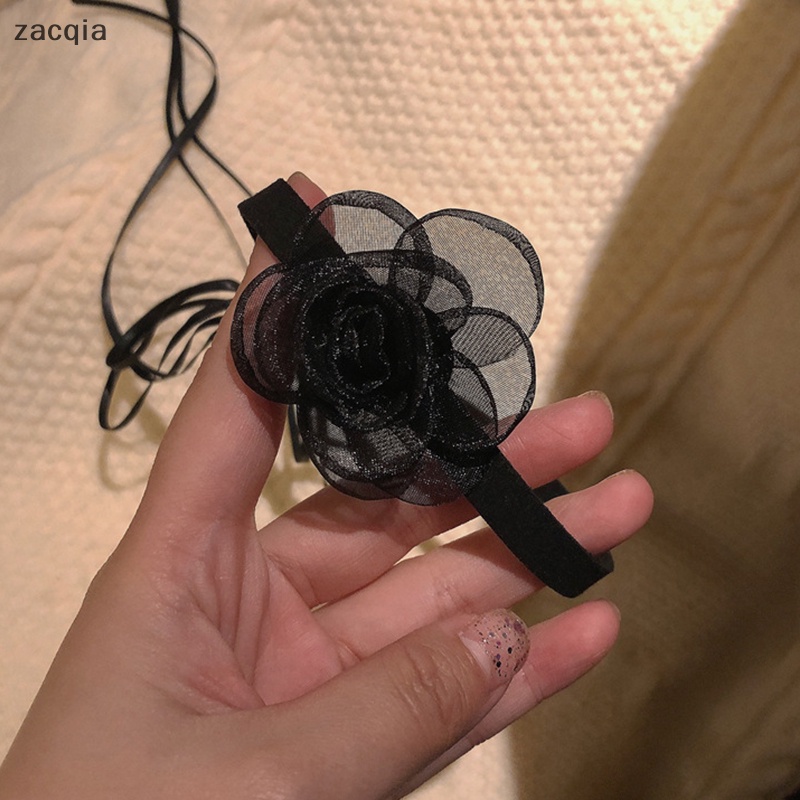 Vòng Cổ Dây Ruy Băng Dài Thắt Nơ Hoa Đơn Giản vn