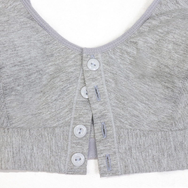 Mới Áo Ngực cotton Mềm Màu Trơn Cài Nút Phía Trước size Lớn 36-50