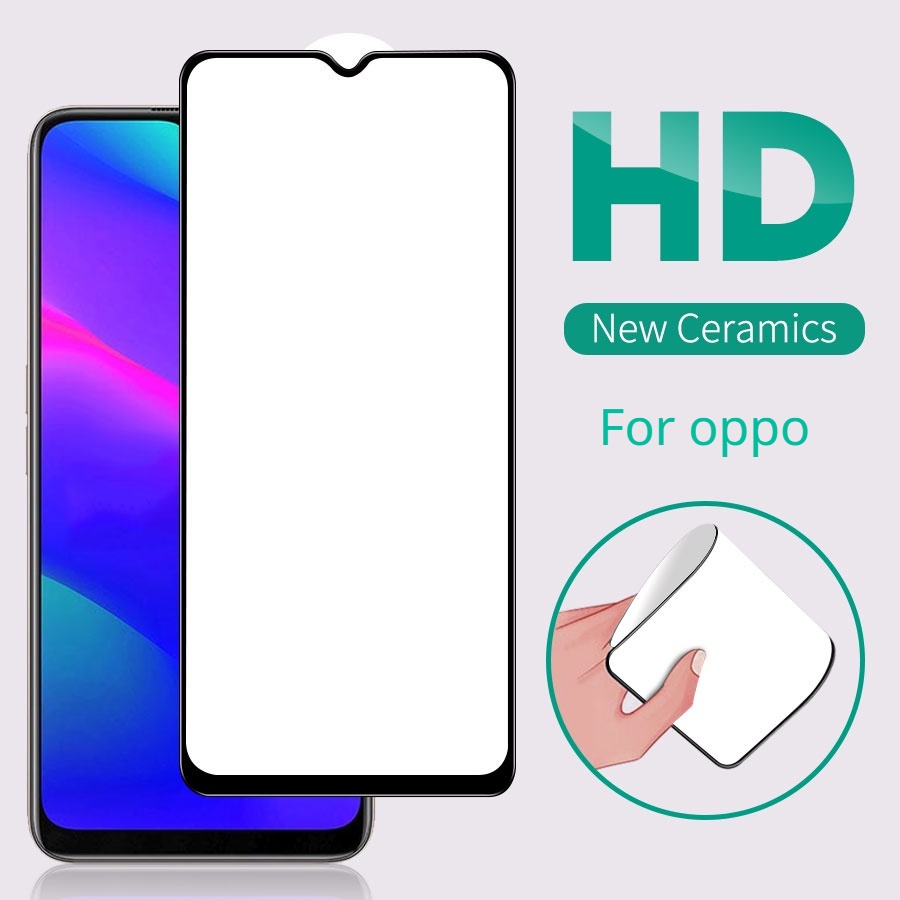 Oppo f11 f9 f7 pro a5s a3s 2020 reno 2 2f 3 4 5 4g 3d full glue full cover bảo vệ màn hình phim gốm mềm