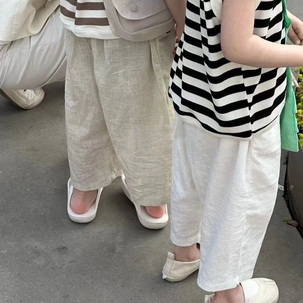 Quần Dài cotton Lanh Mỏng Dáng Rộng Phong Cách Mới Cho Nam Và Nữ