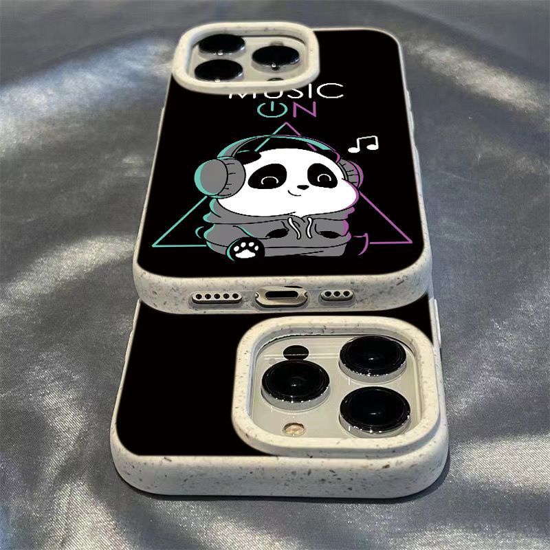 Ốp Điện Thoại Lúa Mì Hình Gấu Trúc Cho Iphone 15 14 13Pro 12 11 Xsmax xr