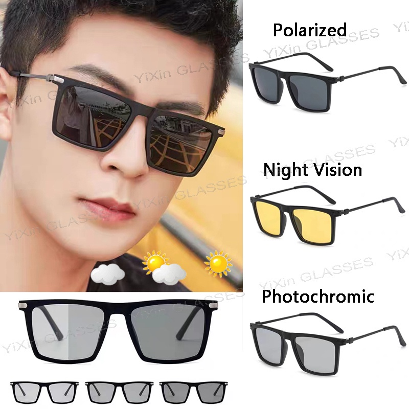 Kính Mát Phân Cực Chống Tia uv Gọng Vuông Phong Cách Cổ Điển Thời Trang Cho Nam Và Nữ