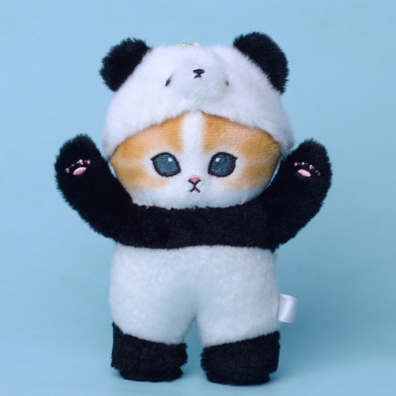 Thú Nhồi Bông Hình Mèo / Gấu Trúc / Hổ / Thỏ 16cm Đáng Yêu Cho Bé Gái