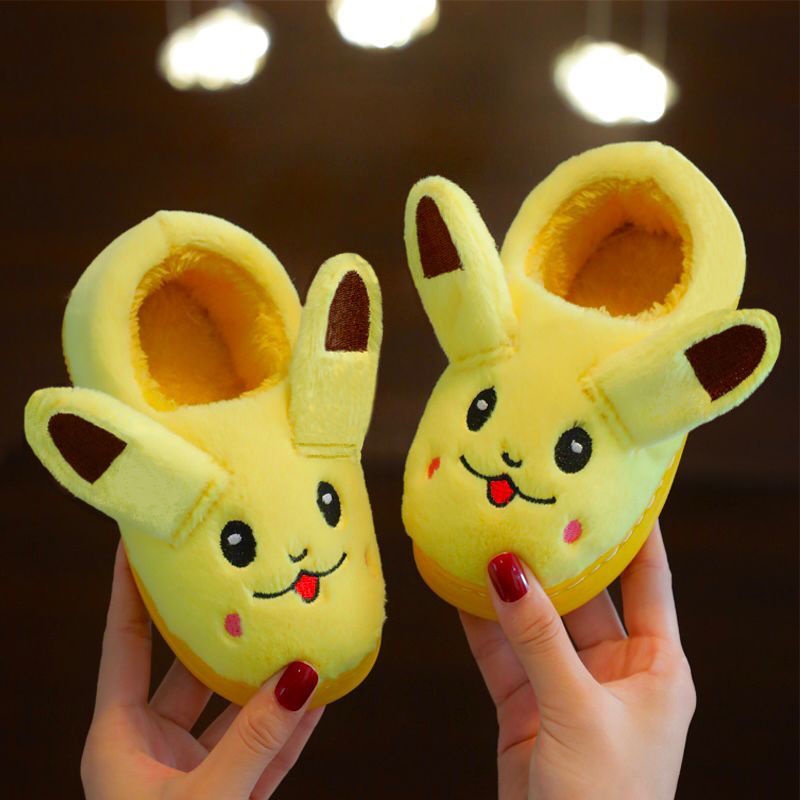 Dép Bông Đi Trong Nhà Chống Trượt Hình pikachu Dễ Thương Cho Bé