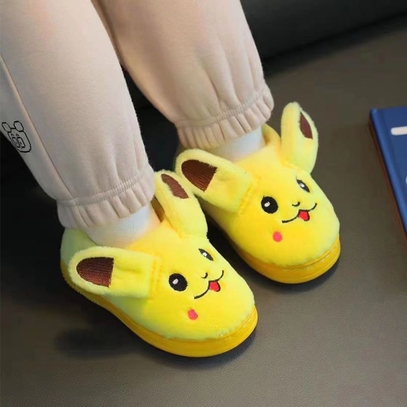 Dép Bông Đi Trong Nhà Chống Trượt Hình pikachu Dễ Thương Cho Bé