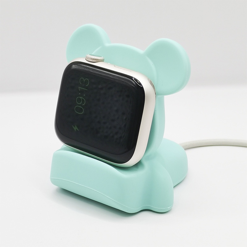 Dễ Thương Đế Sạc Bằng Silicon Hình Gấu Hoạt Hình Cho iwatch