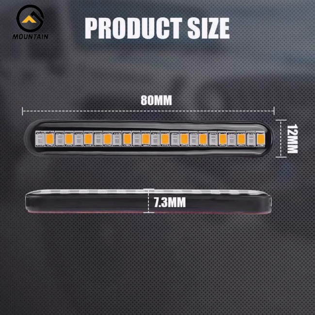 Set 2 Dải Đèn 24led Gắn Biển Số Xe Mô Tô Báo Tín Hiệu Hãm Phanh