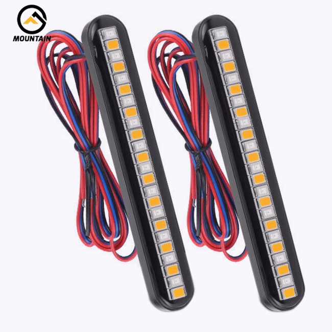 Set 2 Dải Đèn 24led Gắn Biển Số Xe Mô Tô Báo Tín Hiệu Hãm Phanh