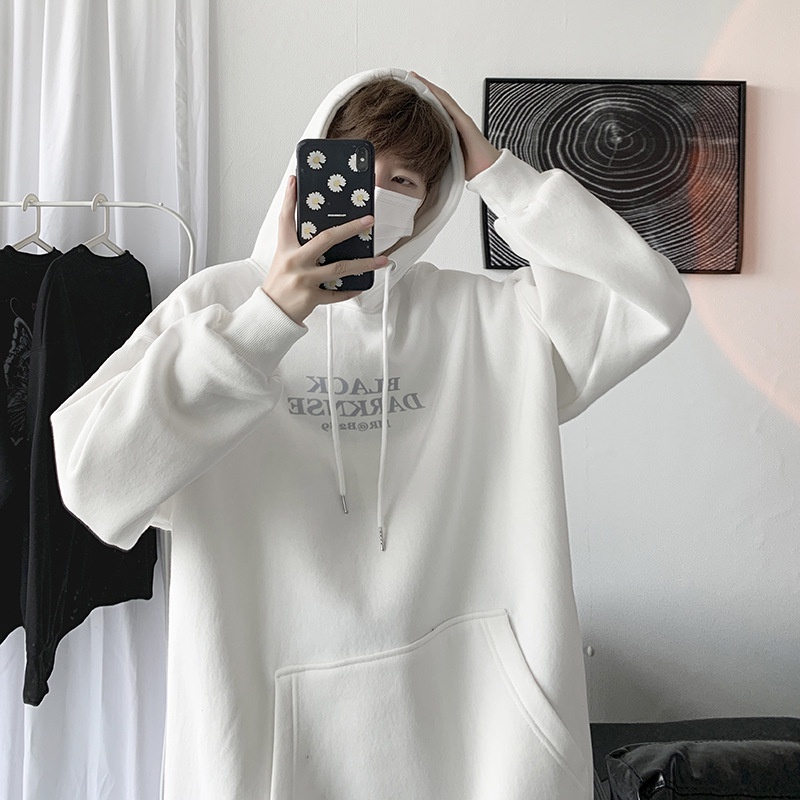 Áo Hoodie Nam Dáng Rộng In Họa Tiết vintage Hợp Xu Hướng Thời Trang Thu Đông Cho Nam