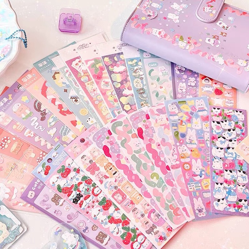 Set 50 Miếng Dán Họa Tiết Hoạt Hình Trang Trí Sổ Tay diy yk
