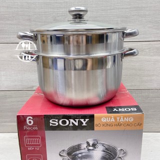 Bộ xửng hấp cao cấp sony 26cm - dùng được mọi loại bếp