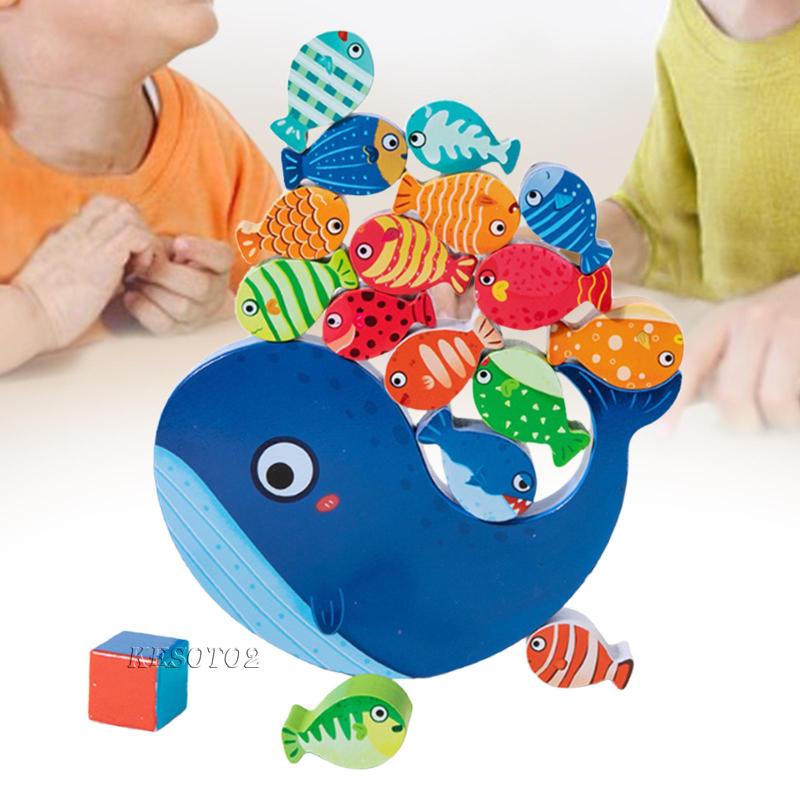 Montessori Bộ Đồ Chơi Khối Xếp Hình Cân Bằng Dành Cho Trẻ Em