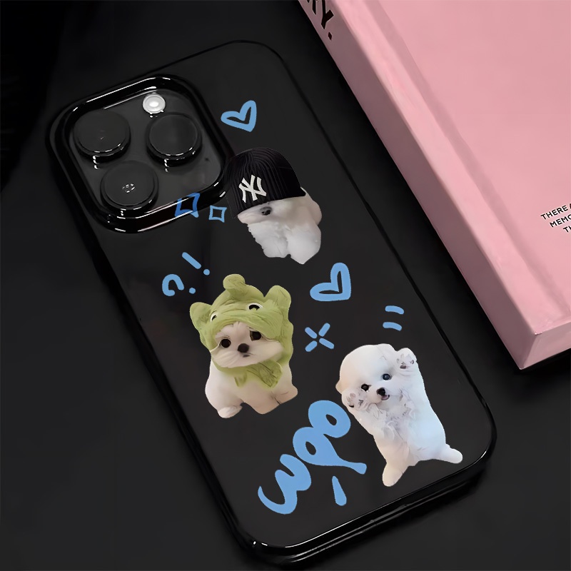 Mềm Ốp Điện Thoại tpu Dẻo Trong Suốt Họa Tiết Chú Chó Dễ Thương Chống Sốc Cho iphone 14 12 13 11 pro xs max xr x 8 7 plus