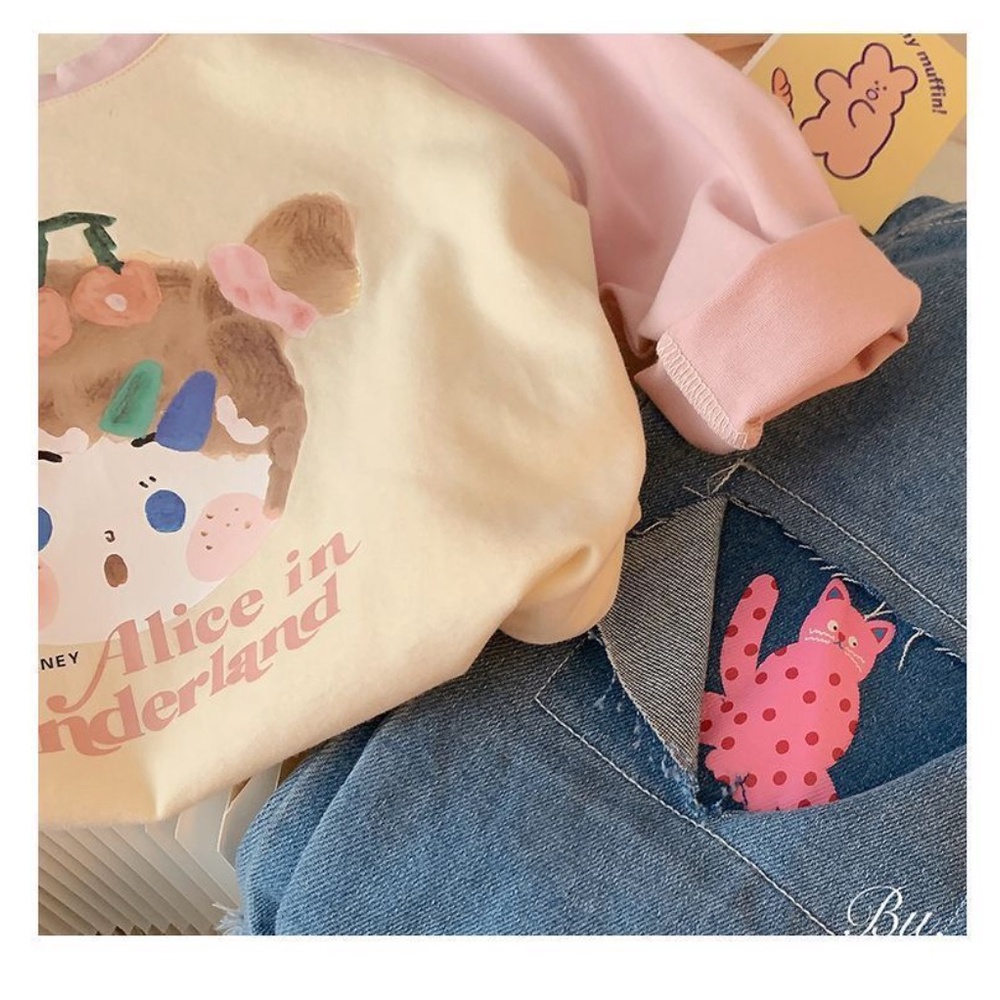 Áo Thun Thiết Kế Mới Thời Trang Mùa Xuân Thu Dành Cho Bé Gái