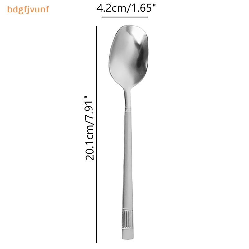 Muỗng Cà Phê / Ăn Tráng Miệng Bằng Thép Không Gỉ Tay Cầm Dài Sáng Tạo vn