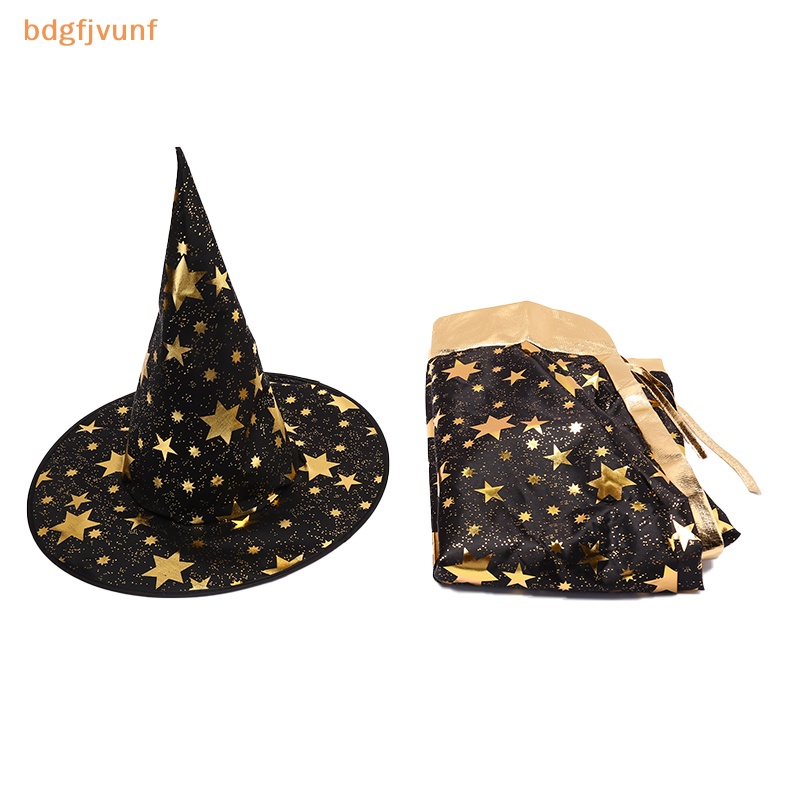 Bộ 2 Món Áo Choàng Và Nón Hóa Trang Phù Thủy Cho Bé Dịp halloween vn