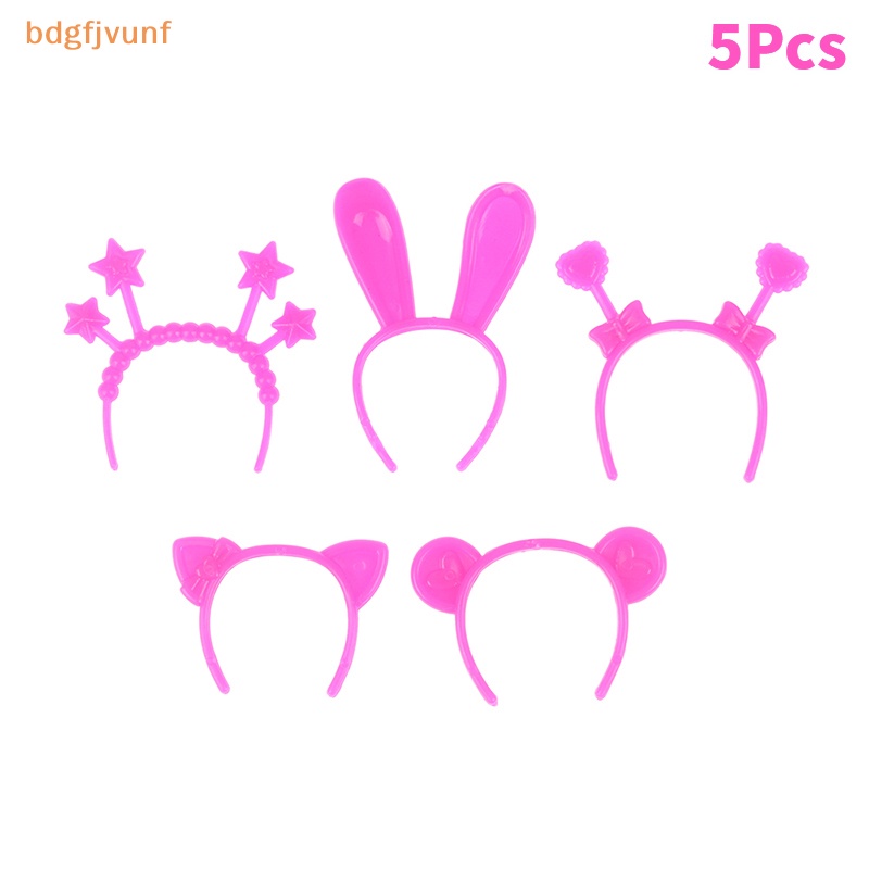 Set 5 Băng Đô Tai Thỏ / Mèo / Gấu mini 30cm Cho Búp Bê vn