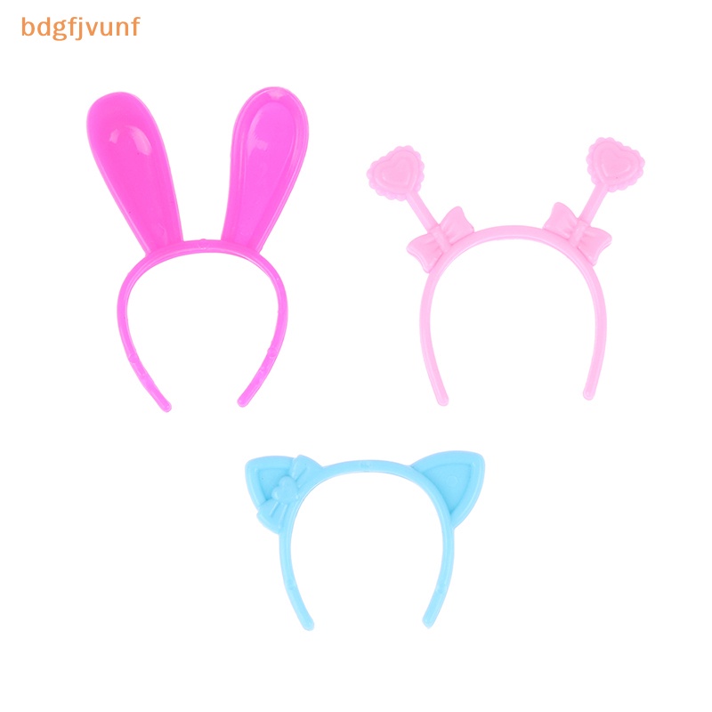 Set 5 Băng Đô Tai Thỏ / Mèo / Gấu mini 30cm Cho Búp Bê vn