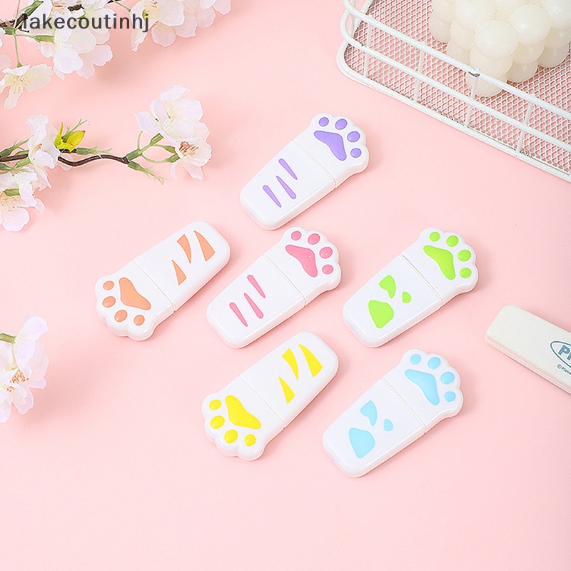 1 Bút Dạ Quang Hình Chân Mèo Đáng Yêu